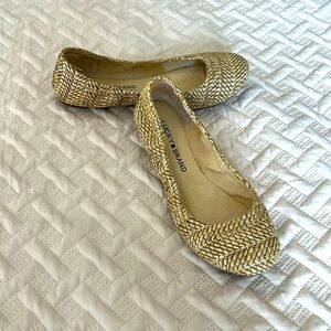 Lucky brand, rattan, woven, ballet slippers, comfortable, flat, slip on size 6